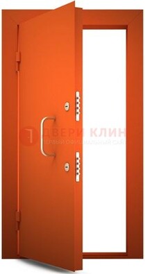 Оранжевая стальная бронированная дверь с нитроэмалью ДБ-2 в Орле