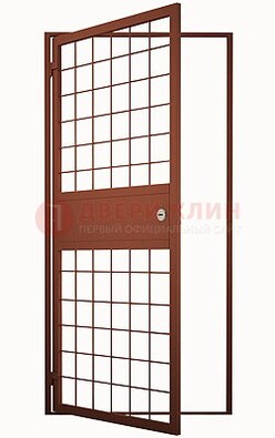 Коричневая металлическая бронированная дверь ДБ-6 в Орле