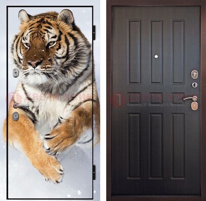 Металлическая дверь с фотопечатью тигра ДФ-1 в Орле