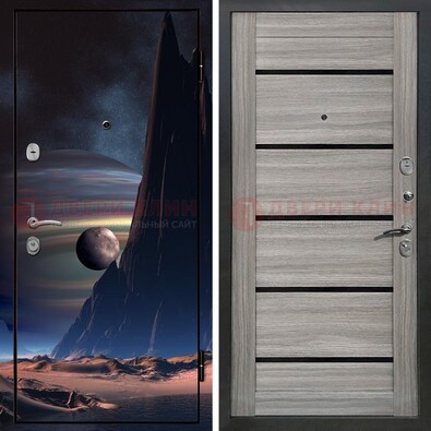 Стальная дверь с фотопечатью космоса ДФ-49 в Орле