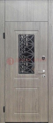 Металлическая дверь Винорит стекло и ковка с фрамугой ДФГ-33 в Орле