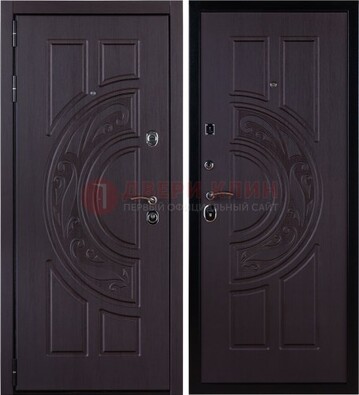 Коттеджная темная стальная дверь с МДФ ДМ-134 в Орле