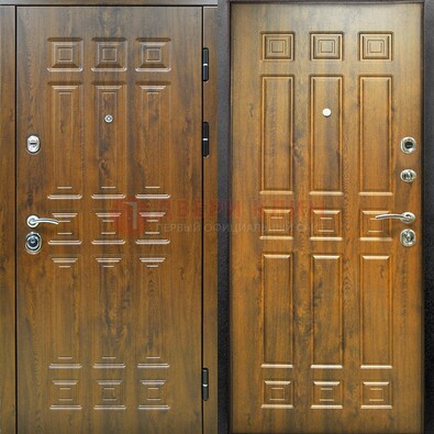 Коричневая металлическая дверь с МДФ ДМ-148 в Орле