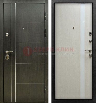 Морозостойкая темная металлическая дверь с МДФ ДМ-164 в Орле