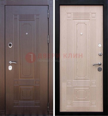 Коричневая входная дверь с МДФ ДМ-173 для кирпичного дома в Орле