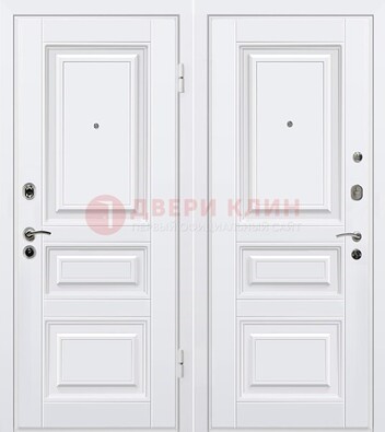 Белая металлическая дверь с МДФ ДМ-179 в Орле