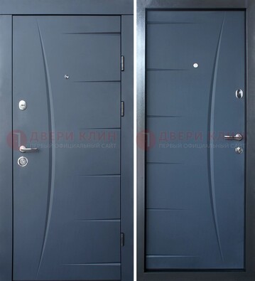 Серая входная дверь с фигурной фрезеровкой МДФ ДМ-213 в Орле