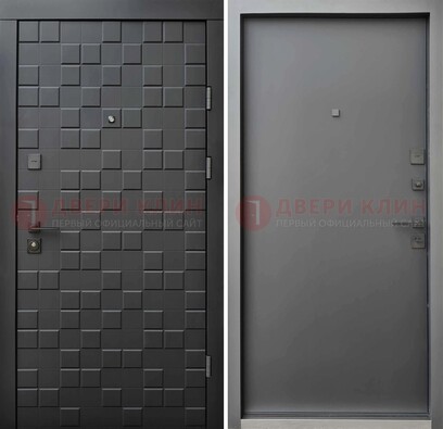 Темная стальная филенчатая дверь с МДФ ДМ-221 в Орле