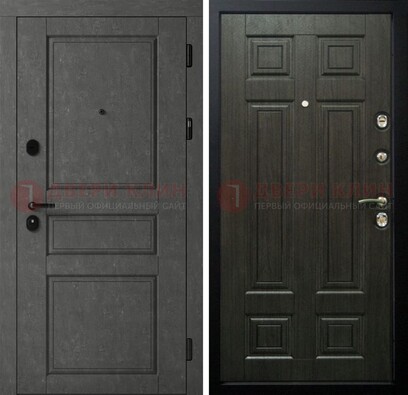 Серая стальная дверь с классическими МДФ ДМ-456 в Орле