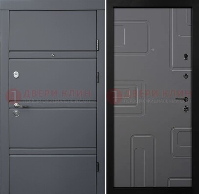 Серая металлическая дверь с МДФ в квартиру ДМ-485 в Орле