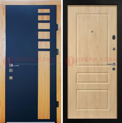 Двухцветная железная дверь с МДФ в квартиру ДМ-511 в Орле