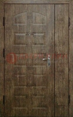 Коричневая тамбурная двухстворчатая дверь с МДФ ДМ-539 в Орле