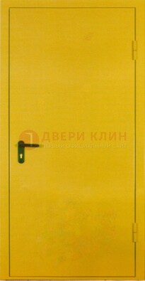 Желтая железная дверь с нитроэмалью ДН-5 в Орле