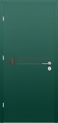 Зеленая стальная дверь с нитроэмалью ДН-6 в Орле