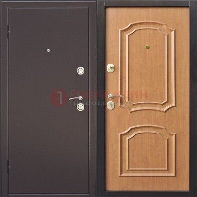 Темная железная дверь с порошковым покрытием ДП-10 в Самаре