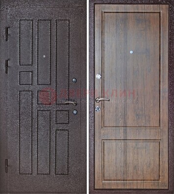 Темная входная дверь с порошковым покрытием МДФ внутри ДП-125 в Лыткарино