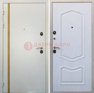 Белая входная дверь с порошковым напылением ДП-136 в Ставрополе