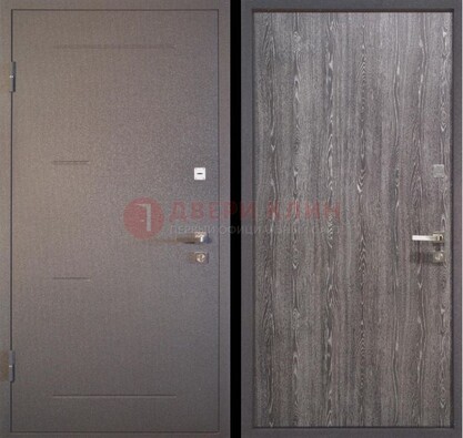 Серая металлическая дверь с порошковым напылением ДП-148 в Орле