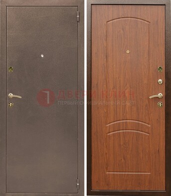 Коричневая металлическая дверь с порошковым окрасом ДП-150 в Орле