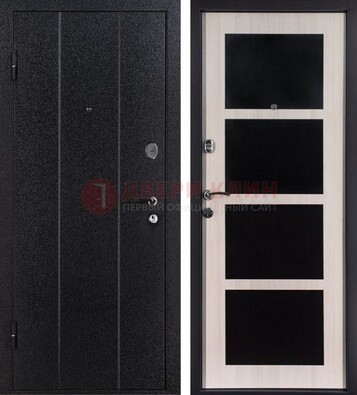 Черная металлическая дверь с порошковым напылением ДП-176 в Орле