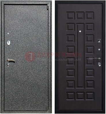 Черная стальная дверь с порошковым покрытием ДП-196 в Самаре