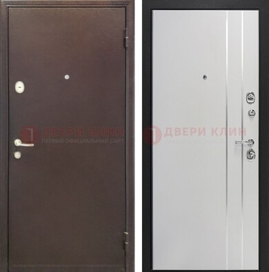 Входная дверь с порошковым покрытием с МДФ с молдингами ДП-232 в Орле