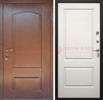 Железная дверь с порошковым покрытием Медный антик со светлой МДФ ДП-234 в Орле