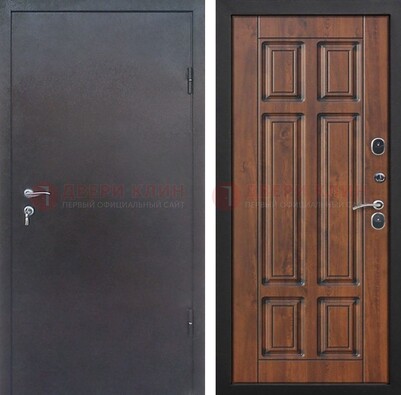 Темная входная дверь с порошковым покрытием с МДФ панелью ДП-235 в Орле