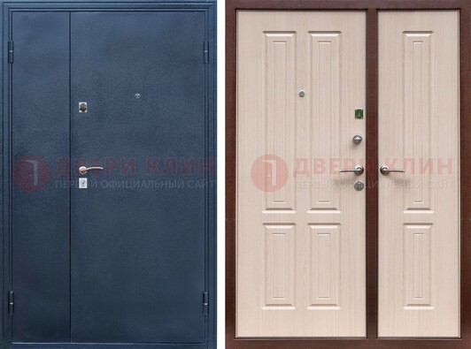 Двустворчатая стальная дверь с порошковым напылением и МДФ ДП-239 в Орле
