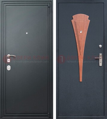 Железная серая дверь с порошковым покрытием и терморазрывом с МДФ ДП-245 в Орле