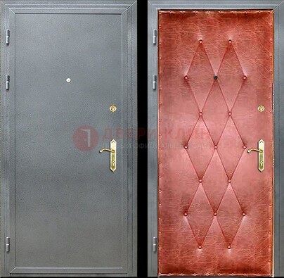 Серая стальная дверь с порошковым покрытием ДП-25 в Орле