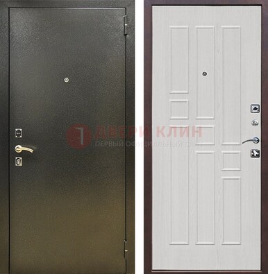 Входная дверь Темное серебро с порошковой отделкой и терморазрывом МДФ ДП-282 в Орле