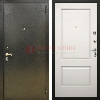 Металлическая темная дверь с порошковым напылением и классической МДФ ДП-298 в Орле