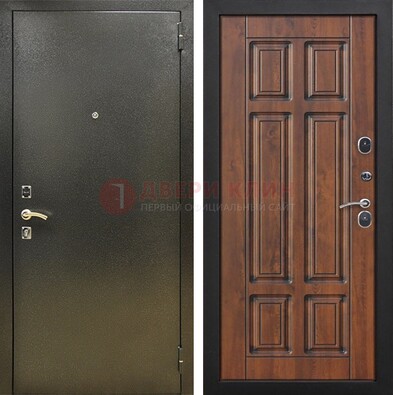 Металлическая входная темная дверь с порошковым напылением и МДФ ДП-299 в Орле