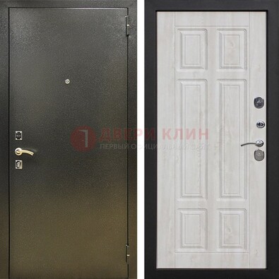 Входная темно-серая дверь с порошковым напылением и МДФ с филенкой ДП-302 в Орле
