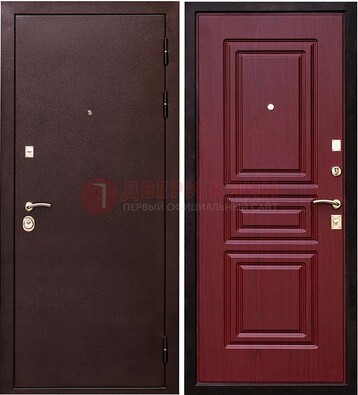 Бордовая входная дверь с порошковым окрасом ДП-36 в Орле
