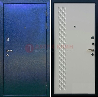 Синяя железная дверь с порошковым напылением ДП-49 в Орле