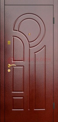 Красная металлическая дверь с порошковым окрасом ДП-57 в Орле