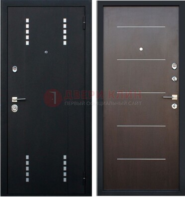Черная металлическая дверь с порошковым окрасом ДП-62 в Орле