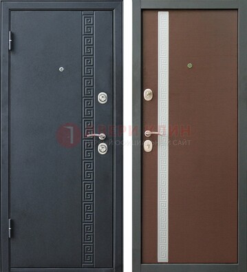 Черная стальная дверь с порошковым напылением ДП-9 в Орле