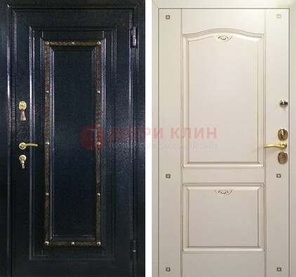 Парадная дверь с золотистым декором ДПР-3 в квартиру в Орле