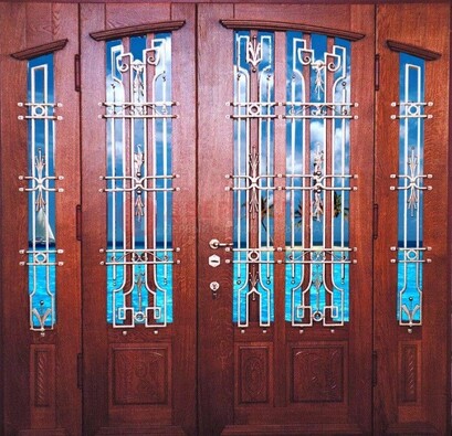 Парадная дверь со вставками из стекла ДПР-55 с шумоизоляцией в Орле