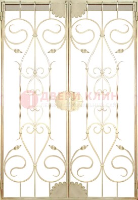 Золотая железная решетчатая дверь ДР-1 в Орле
