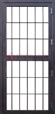 Темная стальная решетчатая дверь ДР-34 в Орле