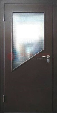 Стальная дверь со стеклом ДС-5 в кирпичный коттедж в Орле