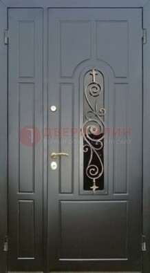 Металлическая дверь Винорит со стеклом в темном цвете ДСК-276 в Орле