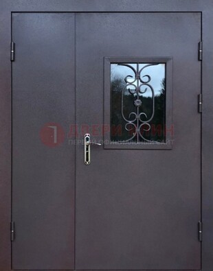 Тамбурная дверь Порошок со стеклом и ковкой ДТМ-48 в Орле