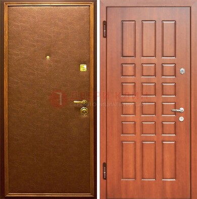 Коричневая входная дверь с винилискожей ДВ-16 в Орле
