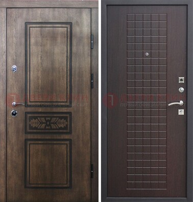 Входная резная дверь Итальянский орех с виноритом МДФ Махагон ДВТ-117 в Орле