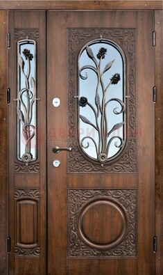 Железная дверь с виноритом и ковкой ДВТ-180 в Орле